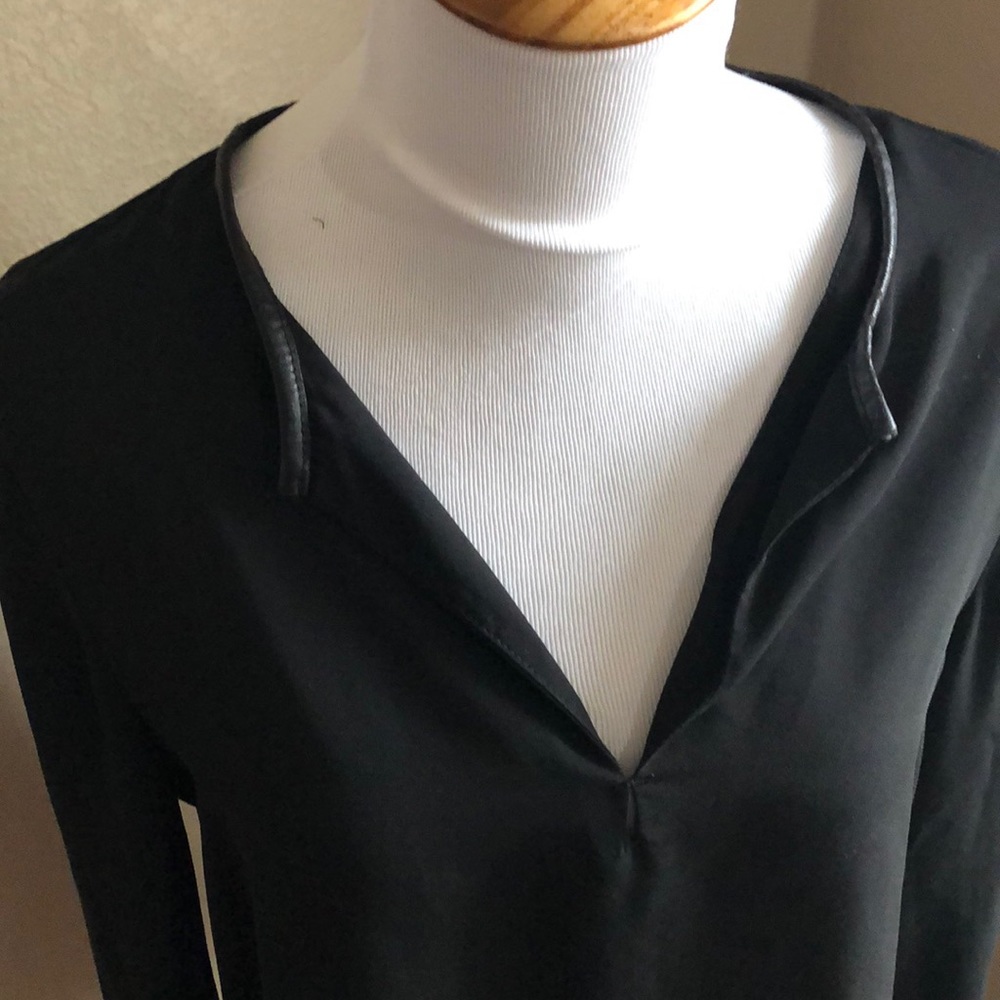 Zara Basic Black Blouse Size L - image 2